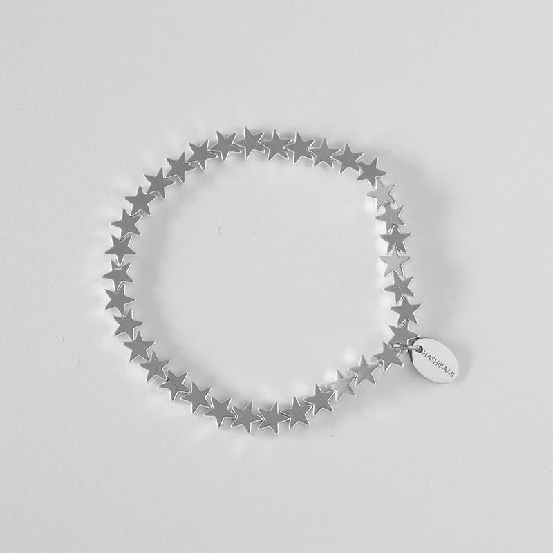 HASHIBAMI 【HB2102276 HASHIBAMI 天然石 ブレスレット ※星型6mm】 シルバー