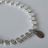 HASHIBAMI 【HB2102277 HASHIBAMI 天然石 ブレスレット ※平丸型6mm】 シルバー