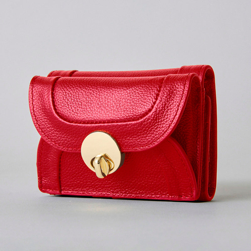 HASHIBAMI 【Ha-1711-453 ニュー ラウンドフォルム ミニウォレット】レッド