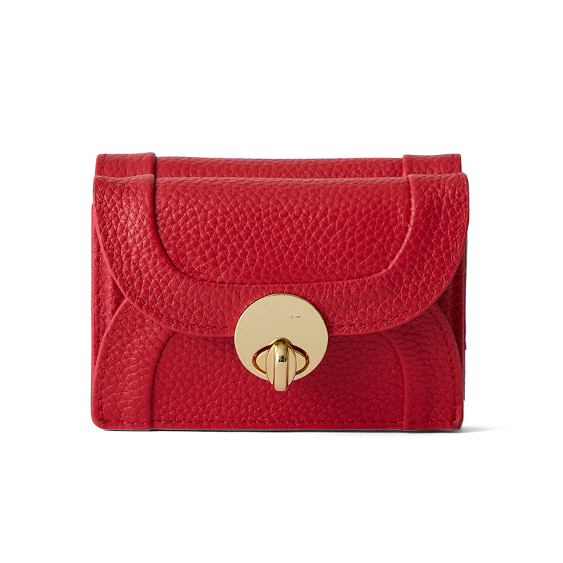 HASHIBAMI 【Ha-1711-453 ニュー ラウンドフォルム ミニウォレット】レッド