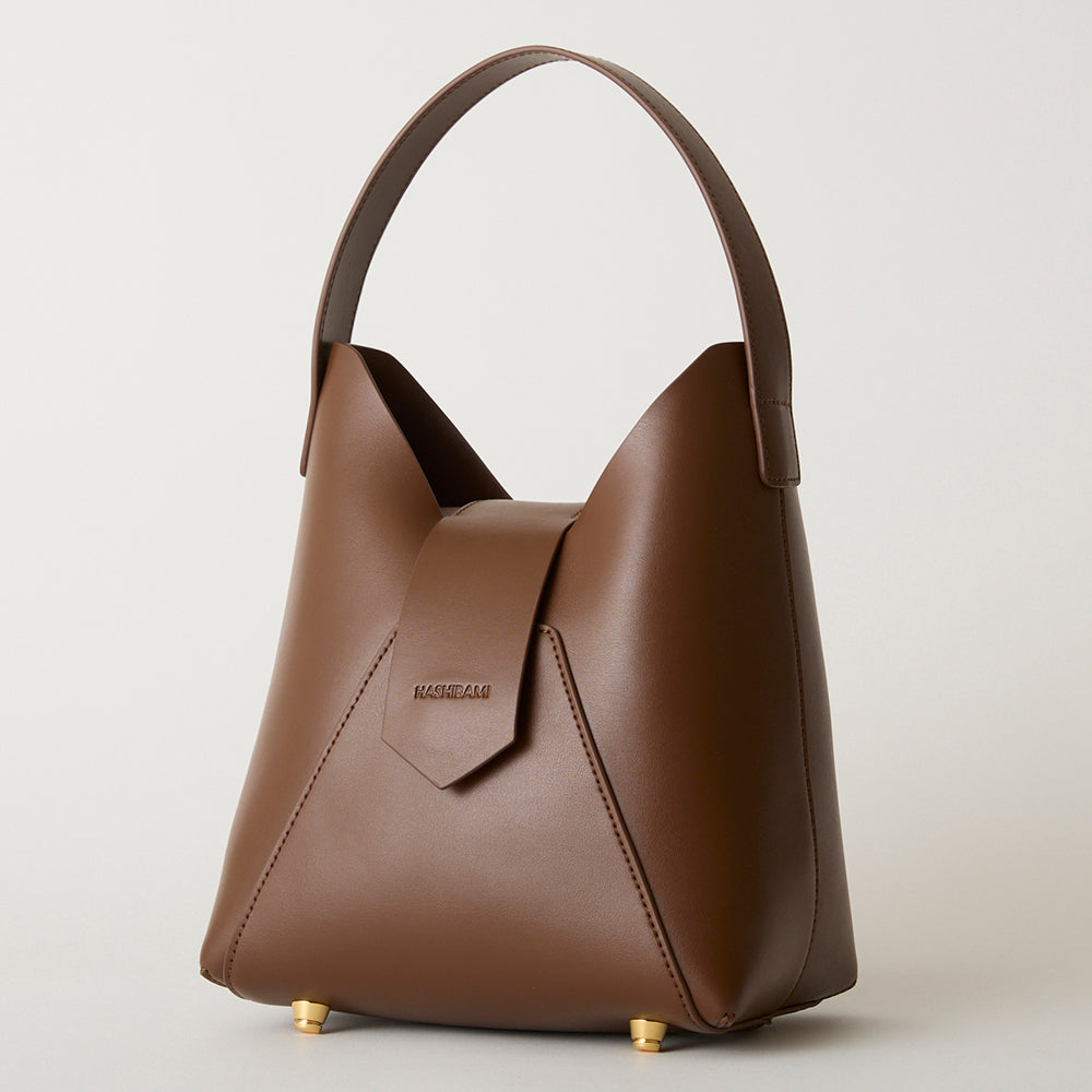HASHIBAMI【Ha-1809-909 フェズ ワンハンドルバッグ】ダークブラウン