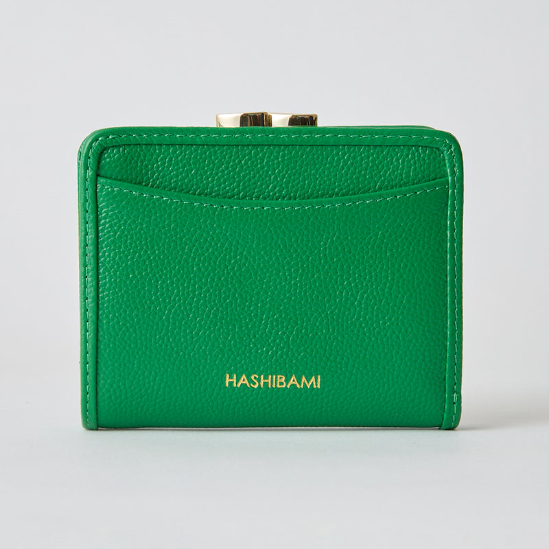 HASHIBAMI【Ha-2104-311 エイチビー ガマグチ ハーフ ウォレット】グリーン