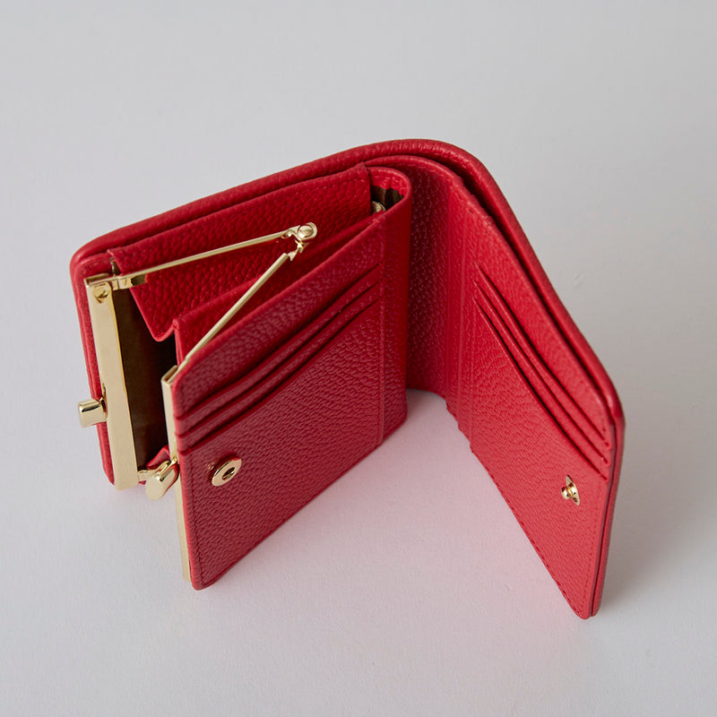 ◆CORRECT限定◆ HASHIBAMI【Ha-2104-311 エイチビー ガマグチ ハーフ ウォレット】レッド