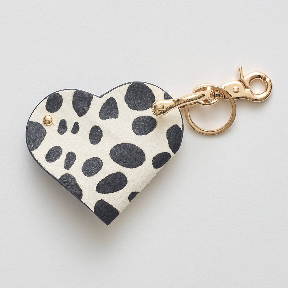 HASHIBAMI 【Ha-2402-601 カウヘアー ハート型 スマートキーリング