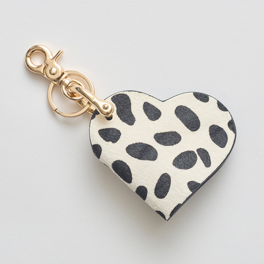 HASHIBAMI 【Ha-2402-601 カウヘアー ハート型 スマートキーリング