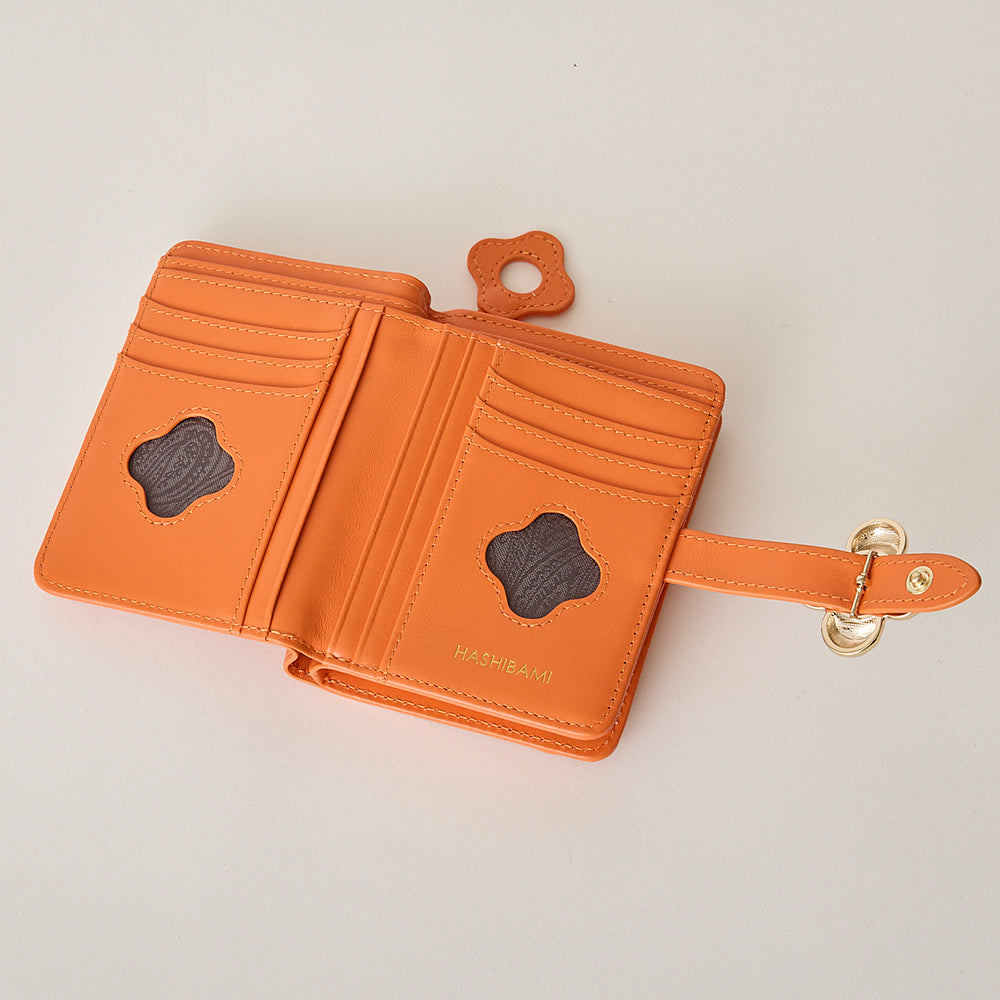 HASHIBAMI【Ha-2407-500 フラワーバックル 二つ折りウォレット