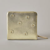HASHIBAMI【Ha-2407-502 スモールフラワー ハーフウォレット】ゴールド