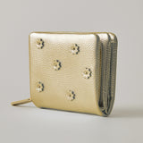 HASHIBAMI【Ha-2407-502 スモールフラワー ハーフウォレット】ゴールド