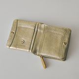 HASHIBAMI【Ha-2407-502 スモールフラワー ハーフウォレット】ゴールド