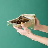 HASHIBAMI【Ha-2407-502 スモールフラワー ハーフウォレット】ゴールド