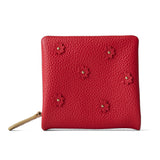 HASHIBAMI【Ha-2407-502 スモールフラワー ハーフウォレット】レッド