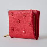 HASHIBAMI【Ha-2407-502 スモールフラワー ハーフウォレット】レッド