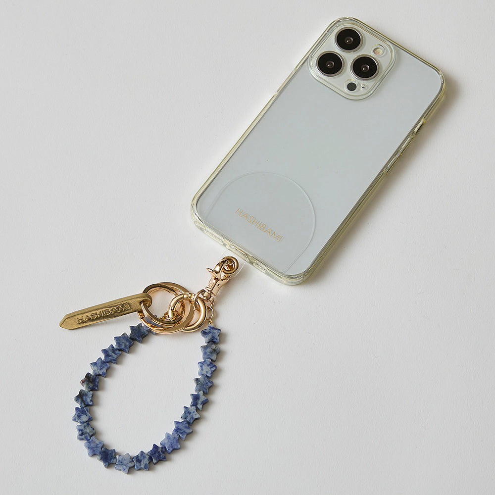 HASHIBAMI【Ha-2500-100 天然石 スター スマホハンドストラップ