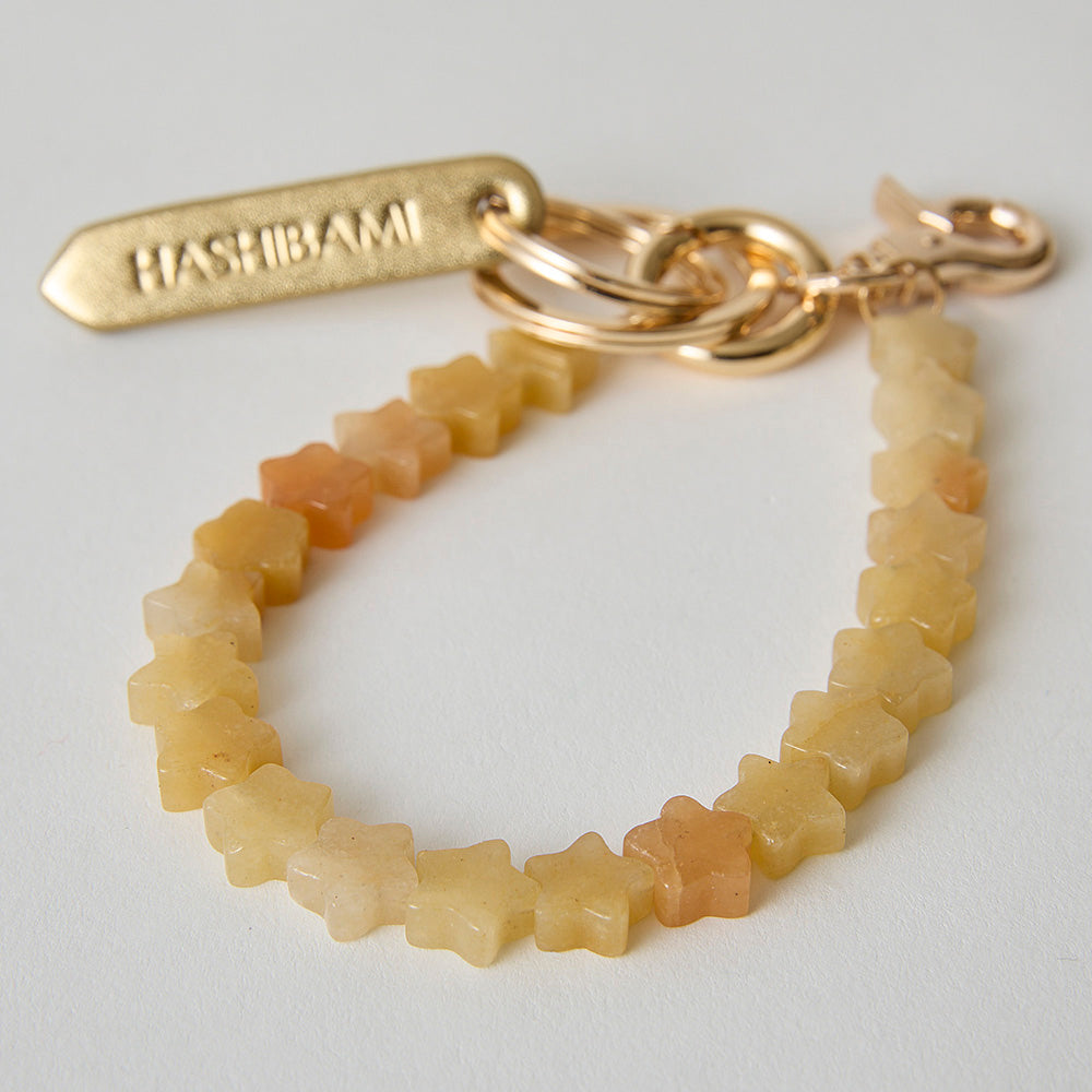 HASHIBAMI【Ha-2500-100 天然石 スター スマホハンドストラップ