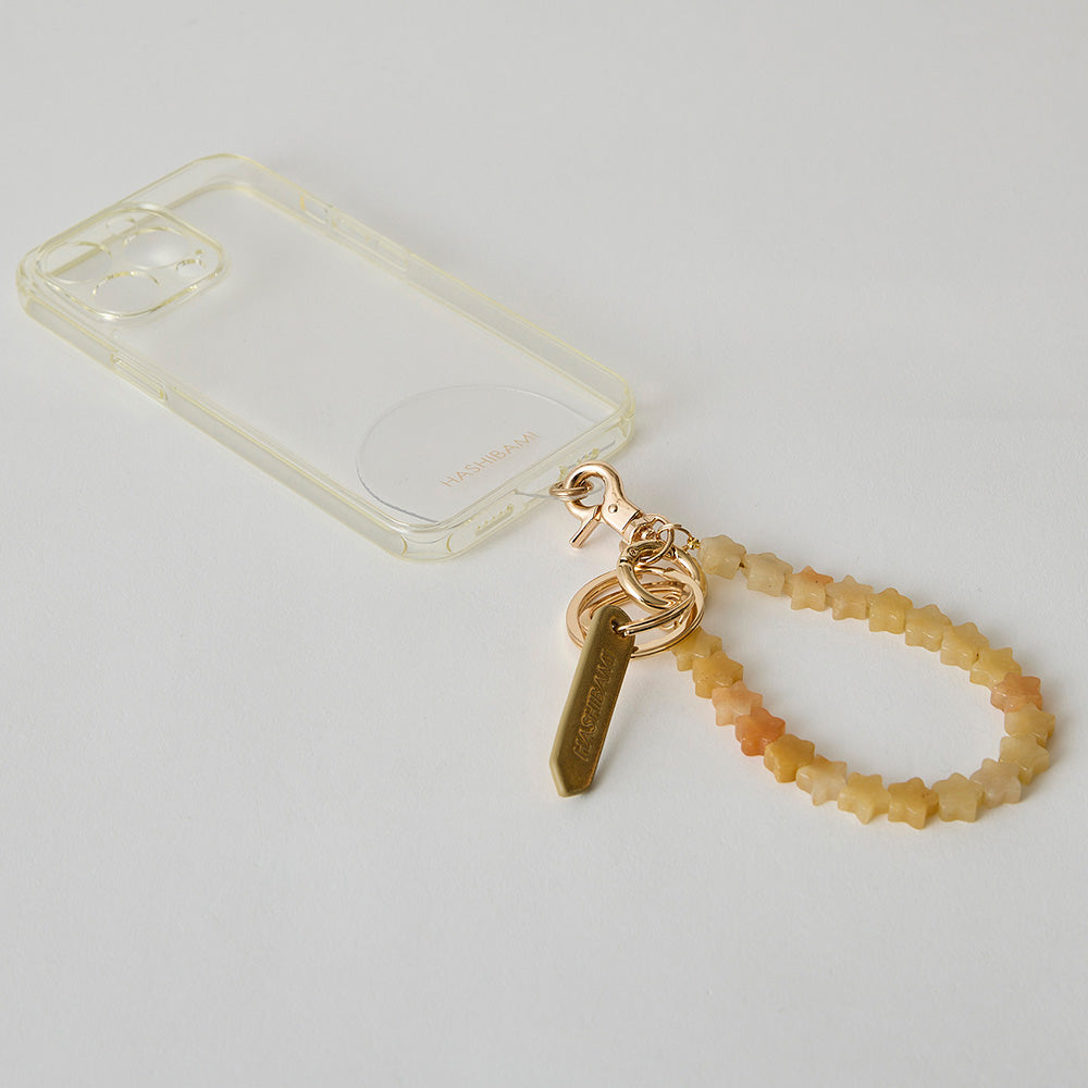 HASHIBAMI【Ha-2500-100 天然石 スター スマホハンドストラップ