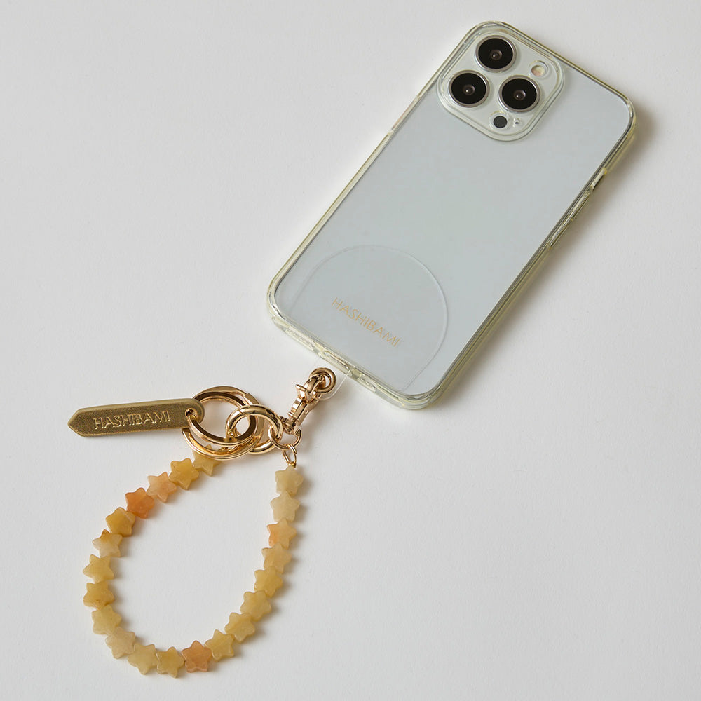 HASHIBAMI【Ha-2500-100 天然石 スター スマホハンドストラップ
