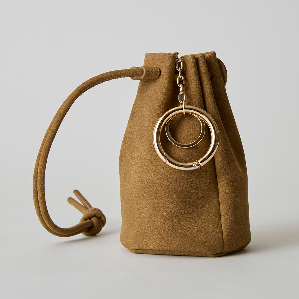 HASHIBAMI 【Ha-2410-317 スエード ボンサックチャーム】ブラウン