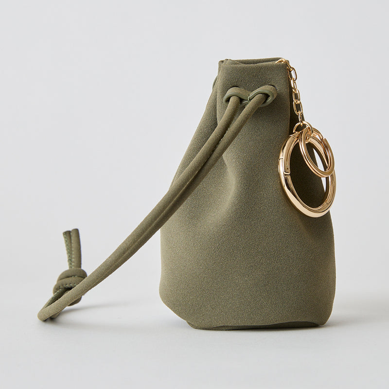 ◆CORRECT限定◆HASHIBAMI 【Ha-2410-317 スエード ボンサックチャーム】カーキ