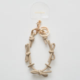 ◆CORRECT限定◆HASHIBAMI 【Ha-2410-324 レザーリボン スマホハンドストラップ】ベージュ