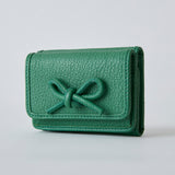HASHIBAMI 【Ha-2410-326 レザーリボン ミニウォレット】ボトルグリーン