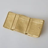 HASHIBAMI 【Ha-2410-326 レザーリボン ミニウォレット】ゴールド