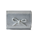 HASHIBAMI 【Ha-2410-326 レザーリボン ミニウォレット】シルバー