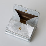 HASHIBAMI 【Ha-2410-326 レザーリボン ミニウォレット】シルバー