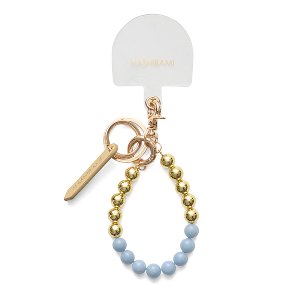 ◆CORRECT限定◆HASHIBAMI【Ha-2410-340 オルビット ×ゴールドビーズ スマホハンドストラップ】エンジェライト