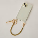 《予約販売》HASHIBAMI【Ha-2502-101 ヘマタイト フラワー8mm スマホハンドストラップ】ゴールド