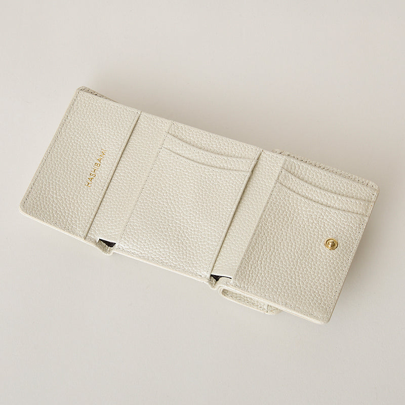 ◆CORRECT限定◆HASHIBAMI【Ha-2502-201 ひねり金具 ミニウォレット】シャンパン