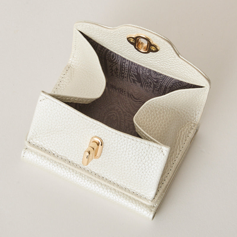 ◆CORRECT限定◆HASHIBAMI【Ha-2502-201 ひねり金具 ミニウォレット】シャンパン