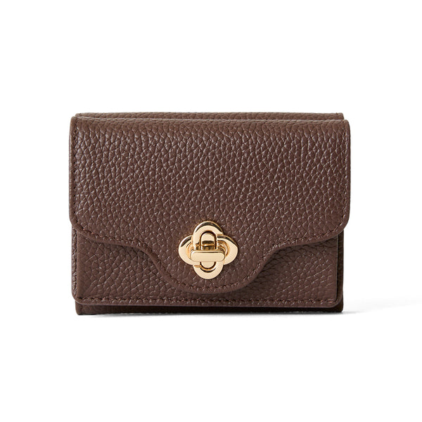 ◆CORRECT限定◆HASHIBAMI【Ha-2502-201 ひねり金具 ミニウォレット】ダークブラウン