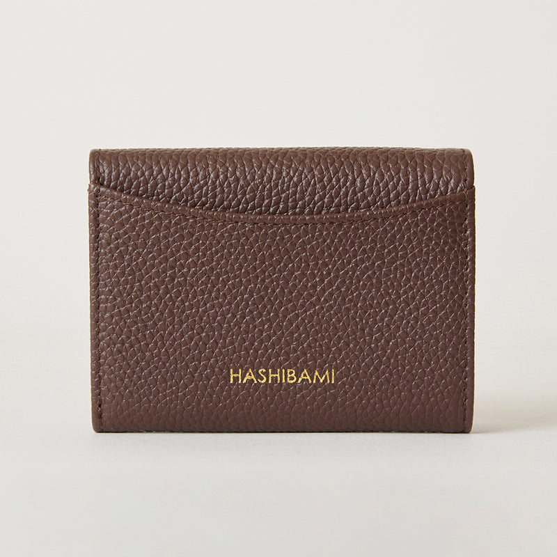 ◆CORRECT限定◆HASHIBAMI【Ha-2502-201 ひねり金具 ミニウォレット】ダークブラウン