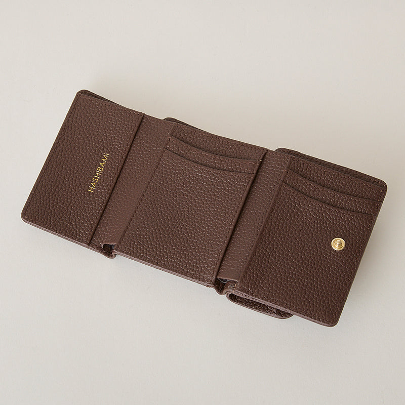 ◆CORRECT限定◆HASHIBAMI【Ha-2502-201 ひねり金具 ミニウォレット】ダークブラウン