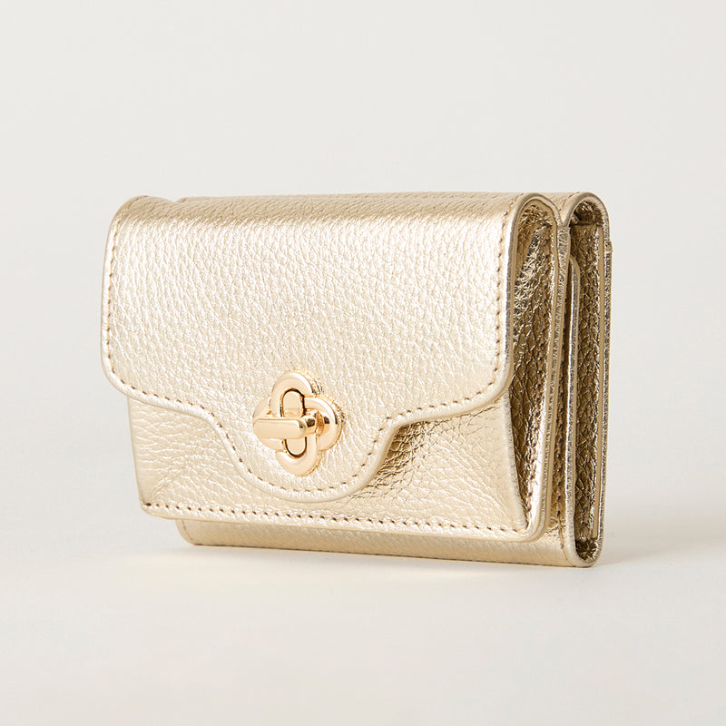 ◆CORRECT限定◆HASHIBAMI【Ha-2502-201 ひねり金具 ミニウォレット】ゴールド