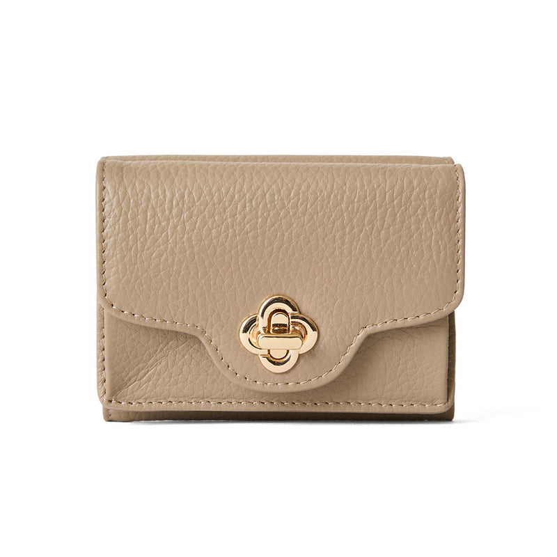 ◆CORRECT限定◆HASHIBAMI【Ha-2502-201 ひねり金具 ミニウォレット】グレーベージュ