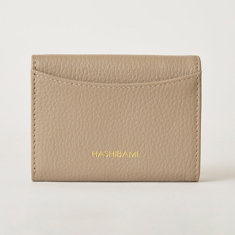 ◆CORRECT限定◆HASHIBAMI【Ha-2502-201 ひねり金具 ミニウォレット】グレーベージュ