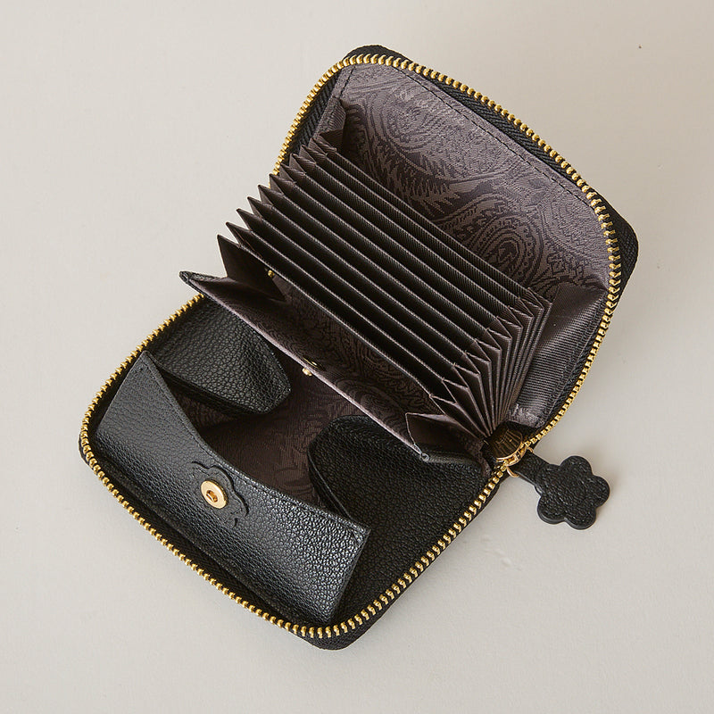 ◆CORRECT限定◆HASHIBAMI【Ha-2502-203 フラワーパッチ ハーフウォレット】ブラック