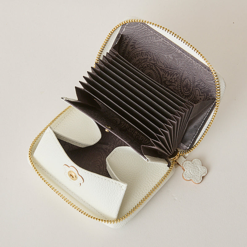 ◆CORRECT限定◆HASHIBAMI【Ha-2502-203 フラワーパッチ ハーフウォレット】ホワイト