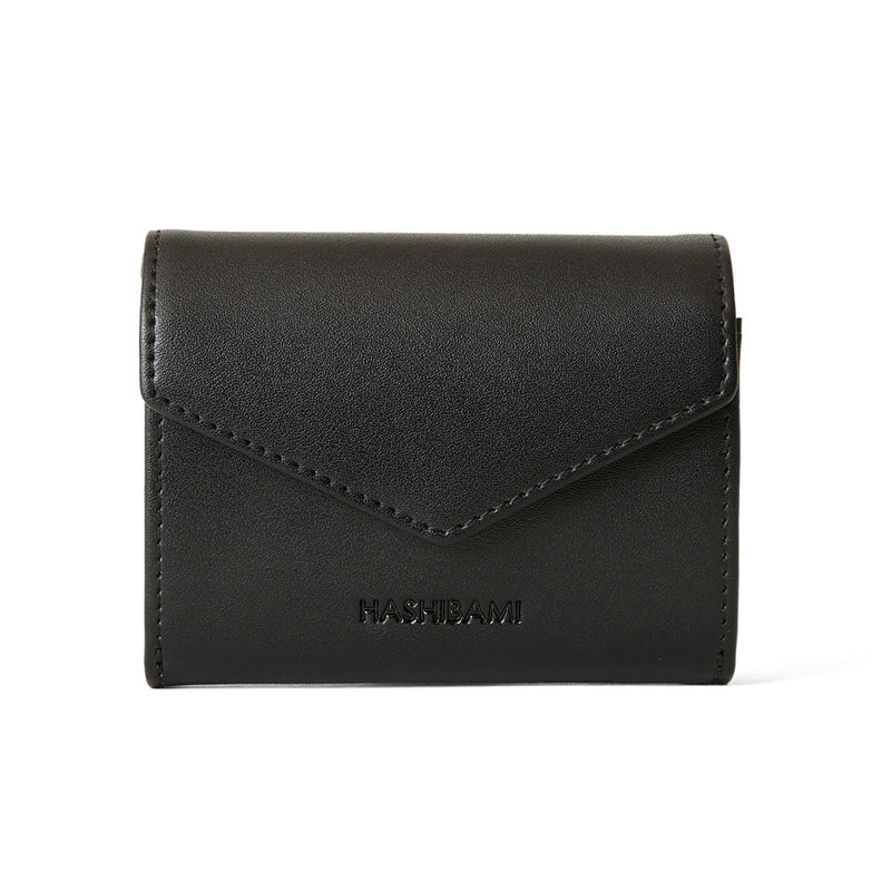 ◆CORRECT限定◆HASHIBAMI【Ha-2502-205 フェズ Wフェイス ミニウォレット】ブラック