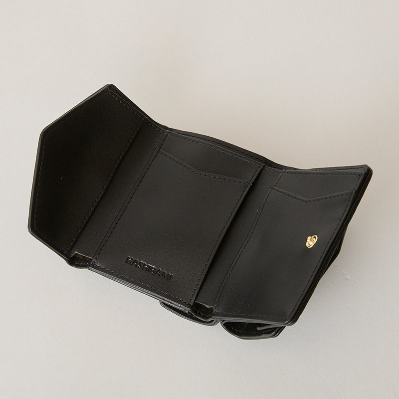 ◆CORRECT限定◆HASHIBAMI【Ha-2502-205 フェズ Wフェイス ミニウォレット】ブラック