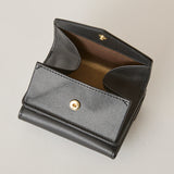 ◆CORRECT限定◆HASHIBAMI【Ha-2502-205 フェズ Wフェイス ミニウォレット】ブラック