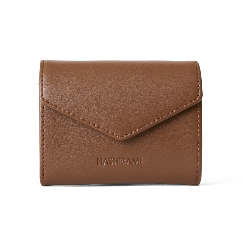 ◆CORRECT限定◆HASHIBAMI【Ha-2502-205 フェズ Wフェイス ミニウォレット】ダークブラウン