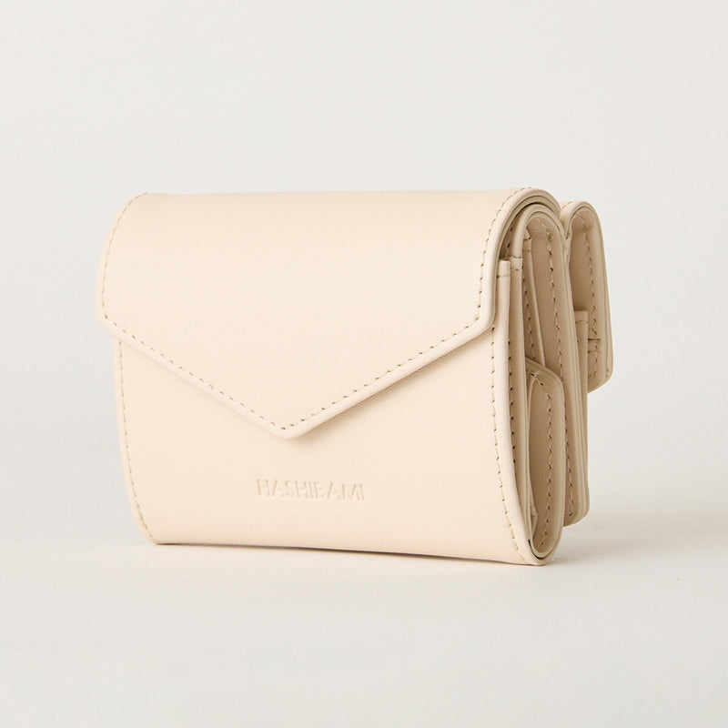 ◆CORRECT限定◆HASHIBAMI【Ha-2502-205 フェズ Wフェイス ミニウォレット】アイボリー