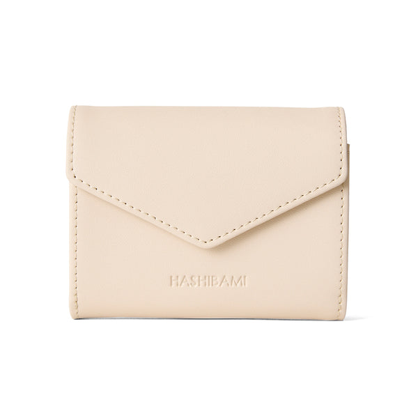 ◆CORRECT限定◆HASHIBAMI【Ha-2502-205 フェズ Wフェイス ミニウォレット】アイボリー