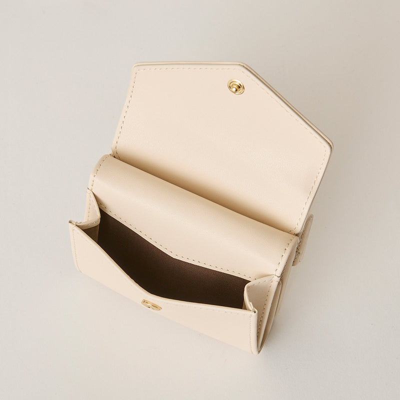 ◆CORRECT限定◆HASHIBAMI【Ha-2502-205 フェズ Wフェイス ミニウォレット】アイボリー