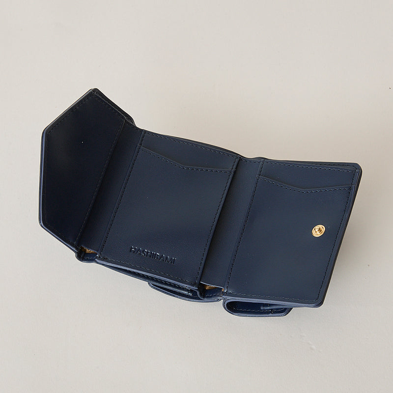 ◆CORRECT限定◆HASHIBAMI【Ha-2502-205 フェズ Wフェイス ミニウォレット】ネイビー