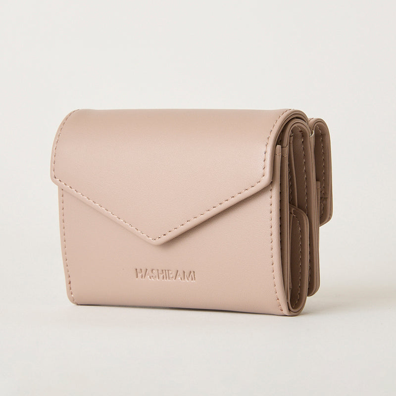 ◆CORRECT限定◆HASHIBAMI【Ha-2502-205 フェズ Wフェイス ミニウォレット】ローズグレー