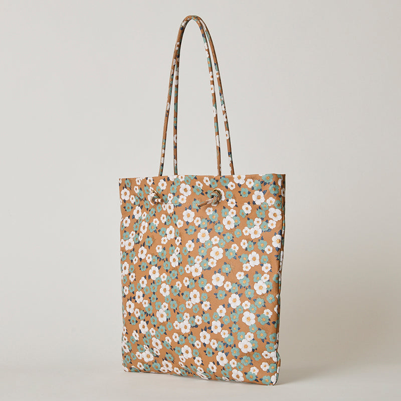◆CORRECT限定◆HASHIBAMI【Ha-2502-302 フラワープリント トートボックスバッグ】チャイ