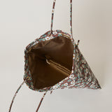 ◆CORRECT限定◆HASHIBAMI【Ha-2502-302 フラワープリント トートボックスバッグ】ダークブラウン